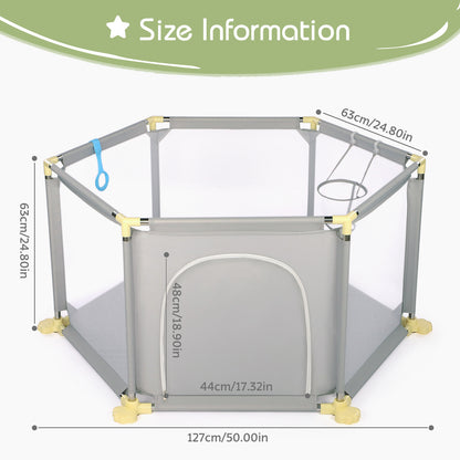 6-Panel Anti-Slip Baby Playpen