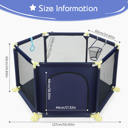 6-Panel Anti-Slip Baby Playpen