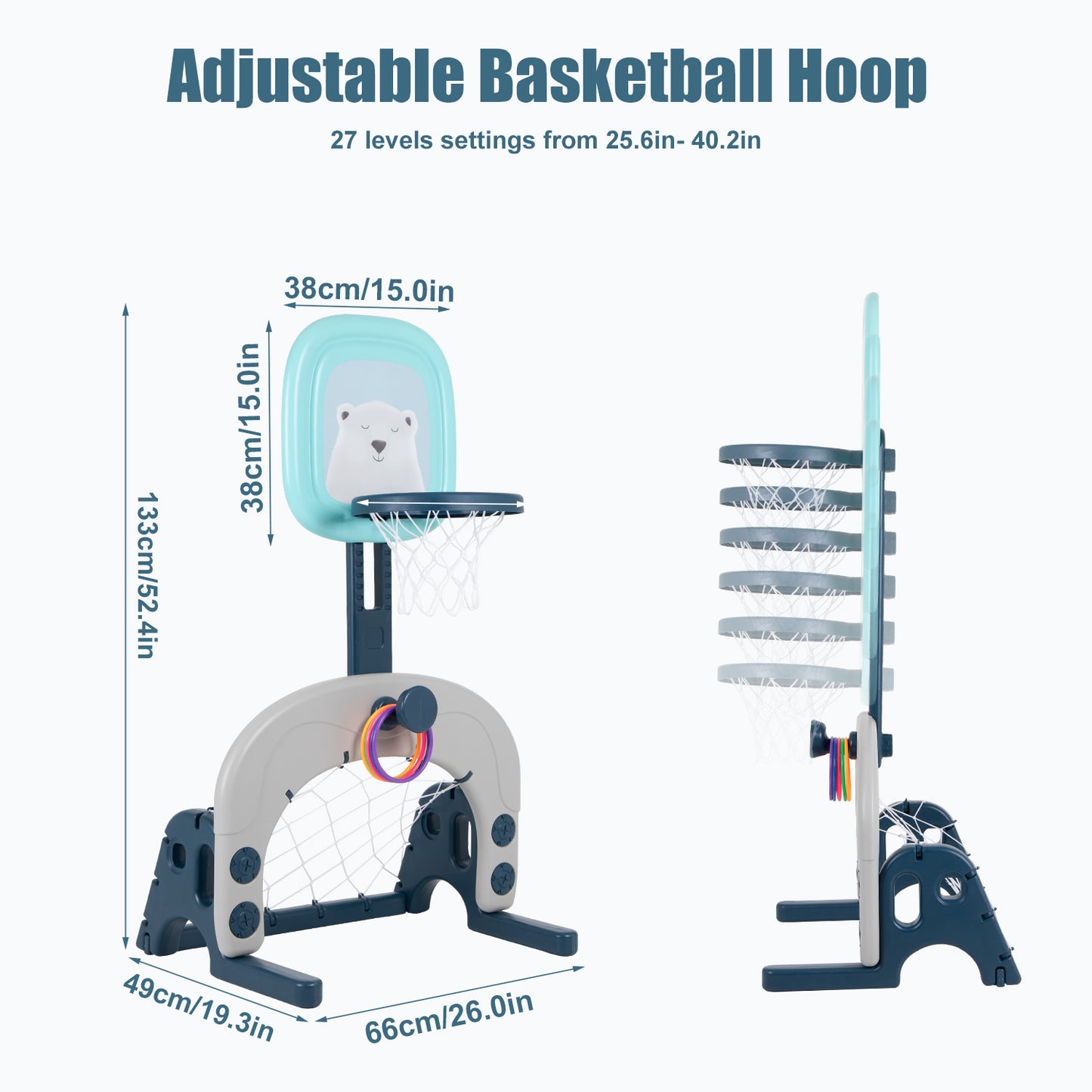 3-in-1 Basketball Hoop Set
