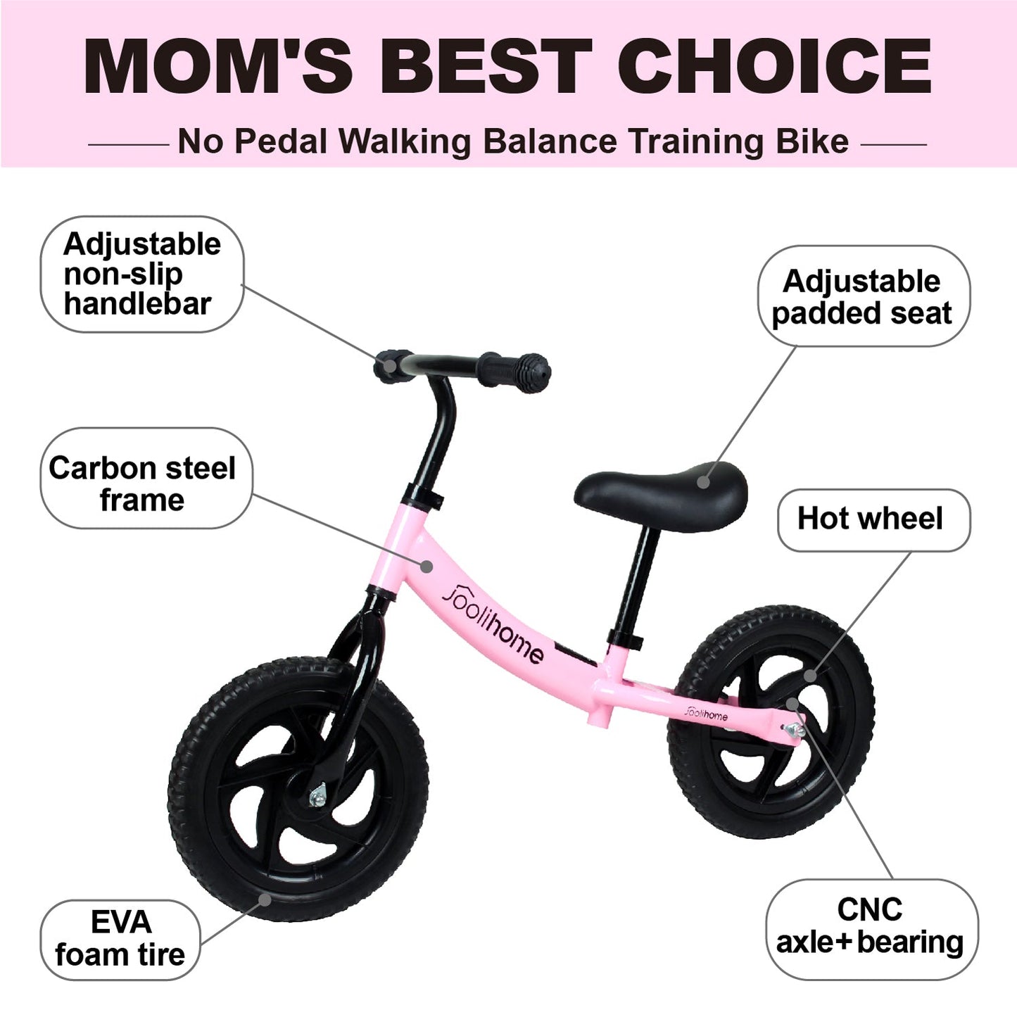 Joolihome 12" Kids Balance Bike