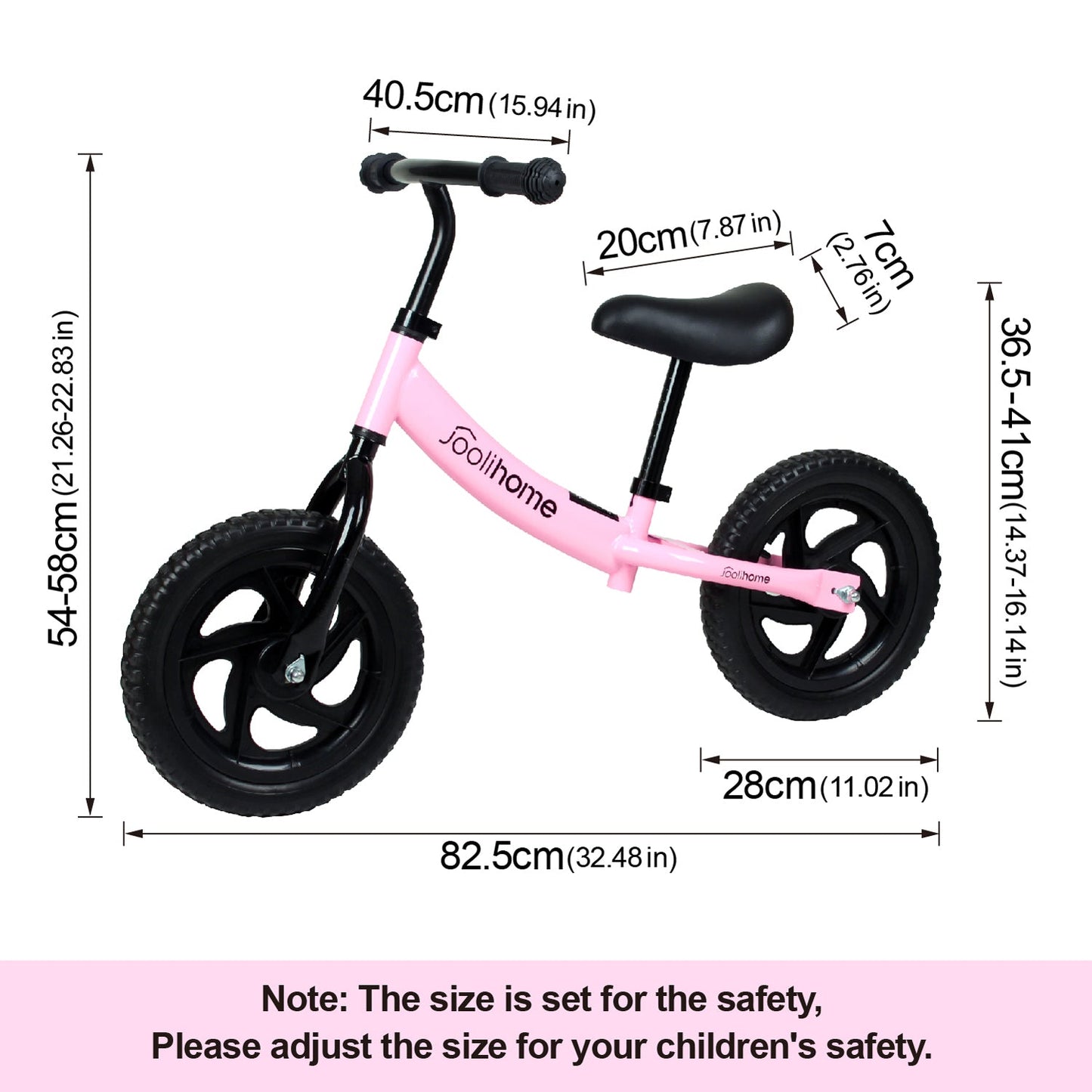 Joolihome 12" Kids Balance Bike