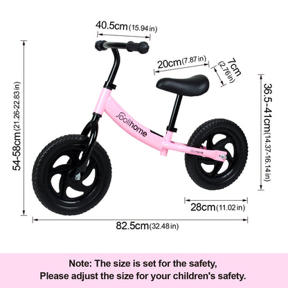 Joolihome 12" Kids Balance Bike