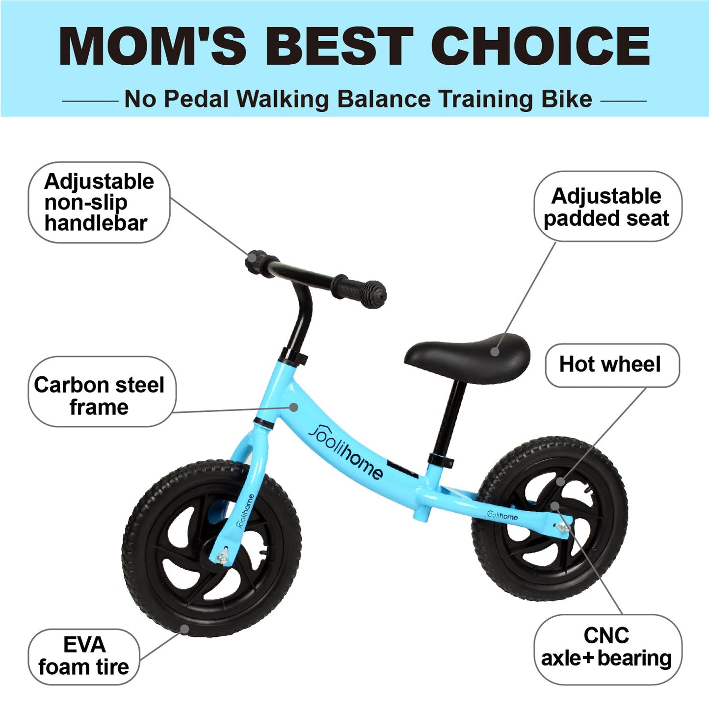 Joolihome 12" Kids Balance Bike