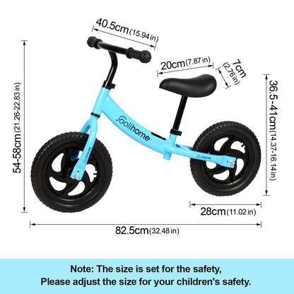 Joolihome 12" Kids Balance Bike