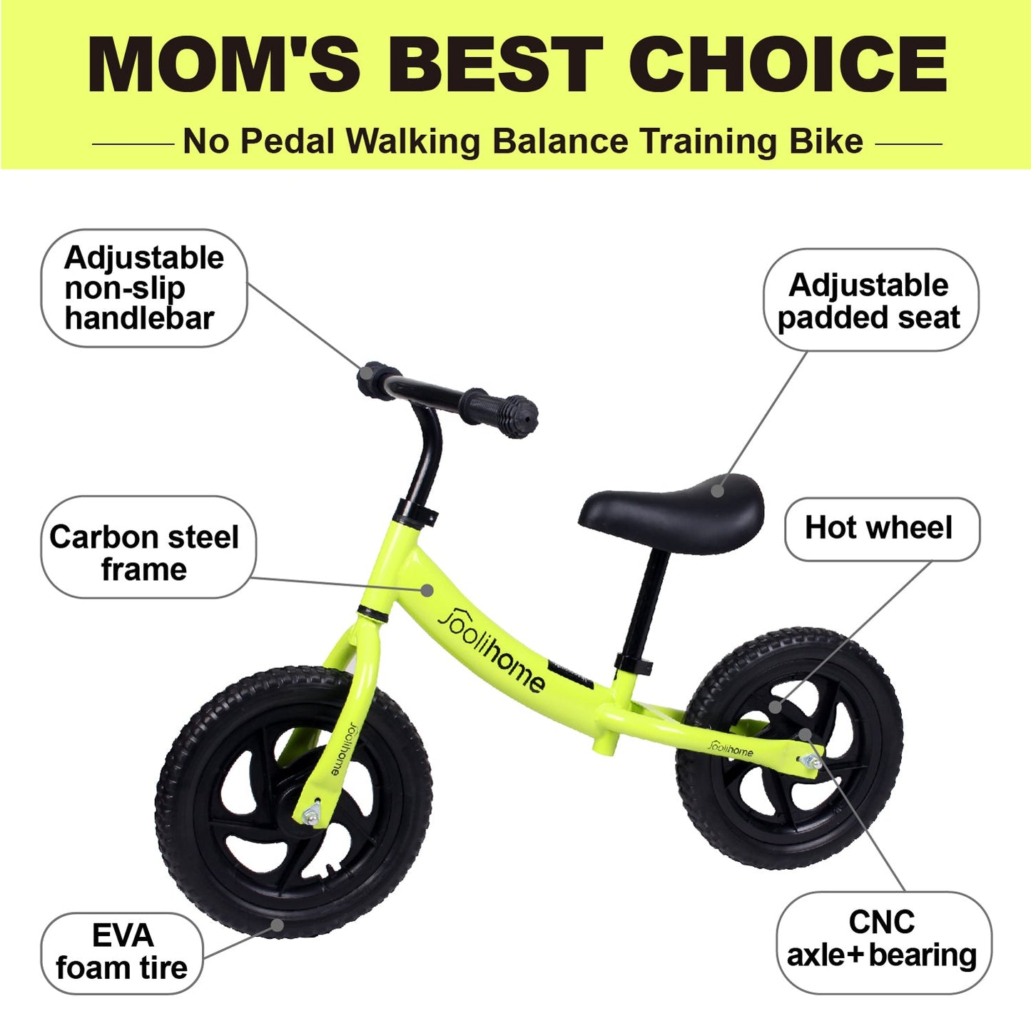 Joolihome 12" Kids Balance Bike